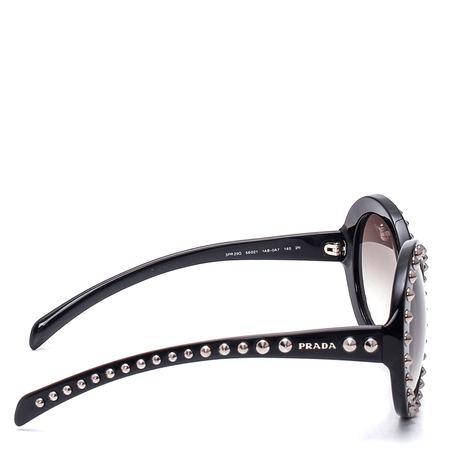 Prada - Black Spike Round Sunglasses